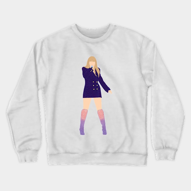 Eras Lover Blue/Purple Sequin Blazer Crewneck Sweatshirt by NahNahHeyJudy